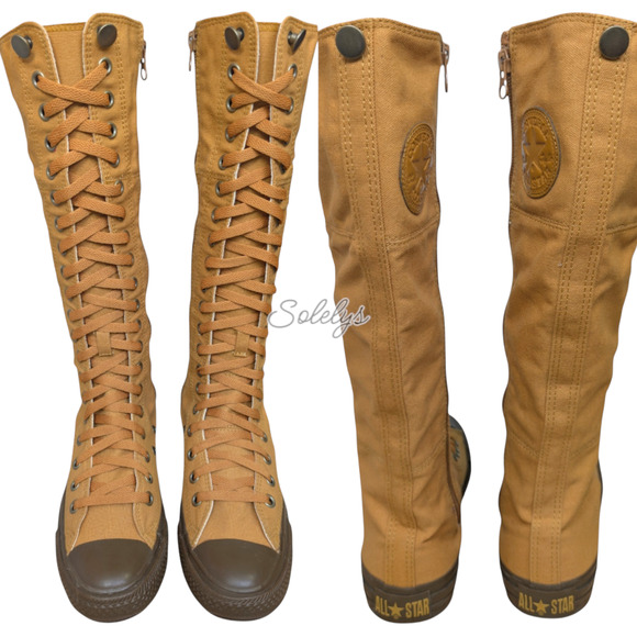 Converse Japan 2009 XXHI Fringe Knee High Canvas Sneaker Boot RARE Womens 7.5 - Picture 14 of 15